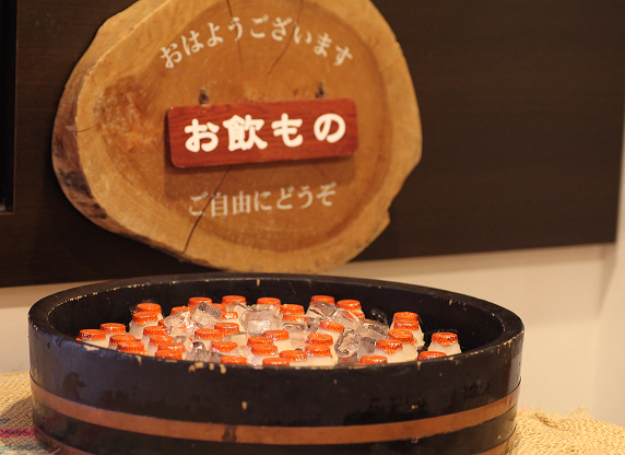 湯上がりの乳酸菌飲料