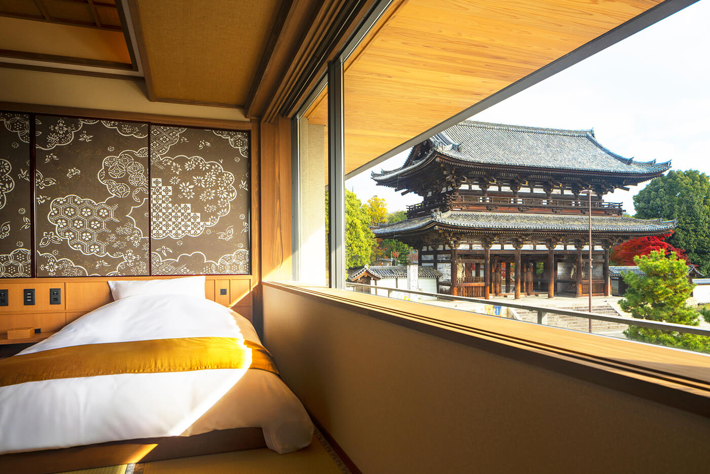 御室 花伝抄デラックスツインから望む仁和寺