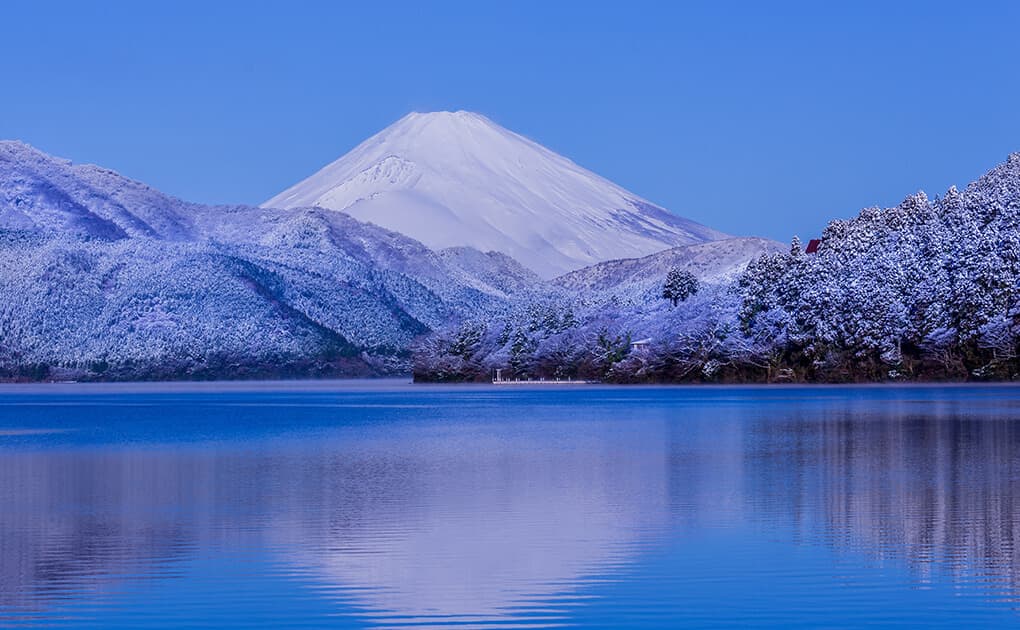画像：芦ノ湖から見える富士山