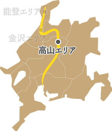 高山エリアの地図